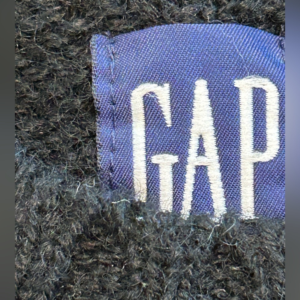 VTG Gap Nordic cabin-core Fair Isle heavy 100% wool reindeer sweater HONG KONG M - Picture 6 of 10